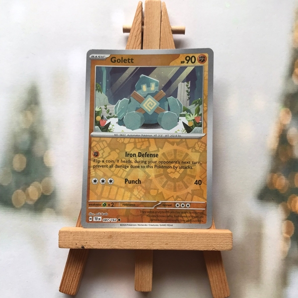 Thẻ hình Pokemon Golett 087/162 - Lá bài lẻ Temporal Forces Common Reverse Holo tiếng Anh chính hãng