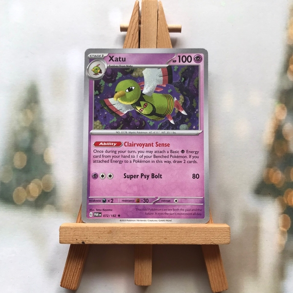Thẻ hình Pokemon Xatu 072/182 - Lá bài Scarlet & Violet: Paradox Rift Reverse Holo Rare tiếng Anh chính hãng ảnh 2