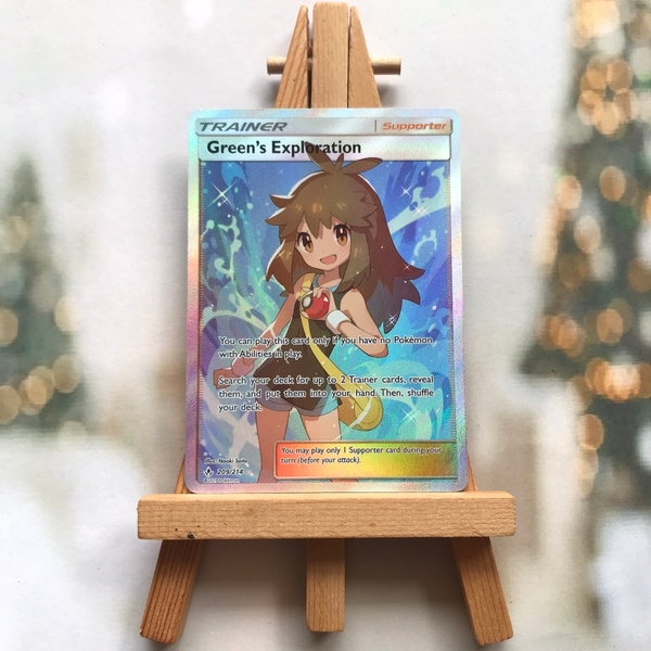 Thẻ hình Pokemon Green's Exploration 209/214 - Lá bài lẻ Full Art Ultra Rare tiếng Anh chính hãng