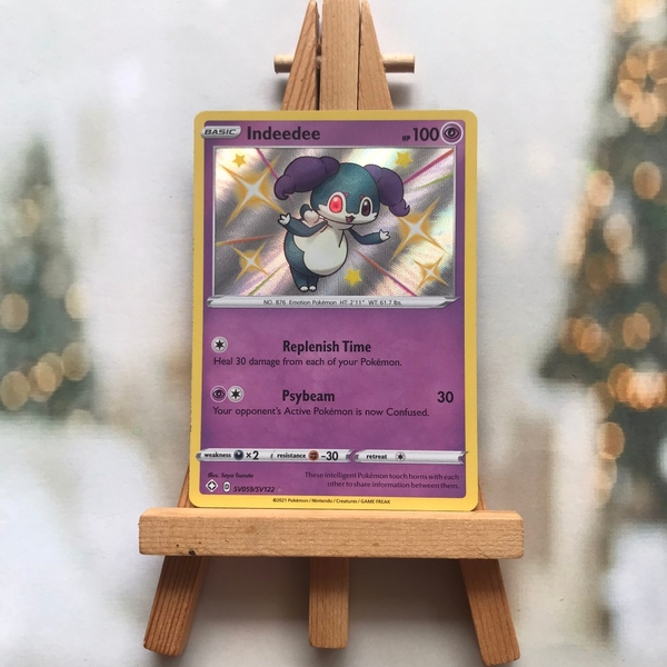 Thẻ hình Pokemon Indeedee SV59/SV122 - Lá bài lẻ Shiny Rare tiếng Anh chính hãng