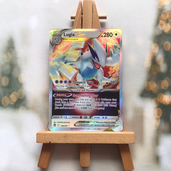 Thẻ hình Pokemon Lugia VSTAR 139/195 - Lá bài lẻ Silver Tempest Ultra Rare tiếng Anh chính hãng