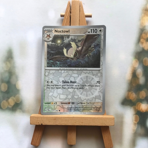 Thẻ hình Pokemon Noctowl 127/162 - Lá bài lẻ Temporal Forces Common Reverse Holo tiếng Anh chính hãng