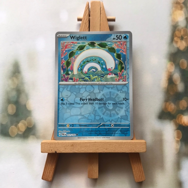 Thẻ hình Pokemon Wiglett 051/182 - Lá bài lẻ Paradox Rift Common Reverse Holo tiếng Anh chính hãng