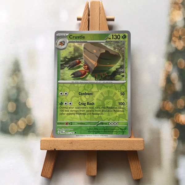 Thẻ hình Pokemon Crustle 007/182 - Lá bài lẻ Paradox Rift Common Reverse Holo tiếng Anh chính hãng