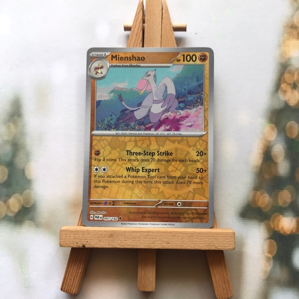 Thẻ hình Pokemon Mienshao 097/182 - Lá bài Scarlet & Violet: Paradox Rift Uncommon Reverse Holo tiếng Anh chính hãng