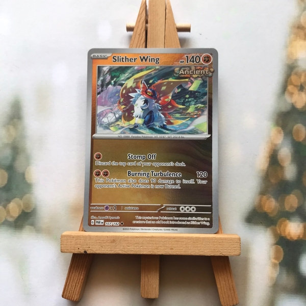 Thẻ hình Pokemon Slither Wing 107/182 - Lá bài lẻ Paradox Rift Uncommon Reverse Holo tiếng Anh chính hãng