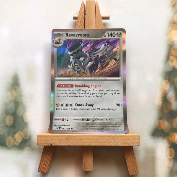 Thẻ hình Pokemon Revavroom 065/091 - Lá bài lẻ Paldean Fates Holo Rare Reverse Holo tiếng Anh chính hãng ảnh 4
