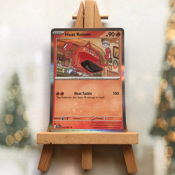 Thẻ hình Pokemon Heat Rotom 013/091 - Lá bài lẻ Paldean Fates Rare Reverse Holo tiếng Anh ảnh 3