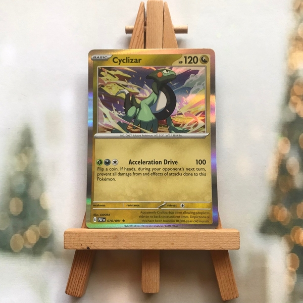 Thẻ hình Pokemon Cyclizar 070/091 - Lá bài lẻ Paldea Fates Rare Reverse Holo tiếng Anh ảnh 4