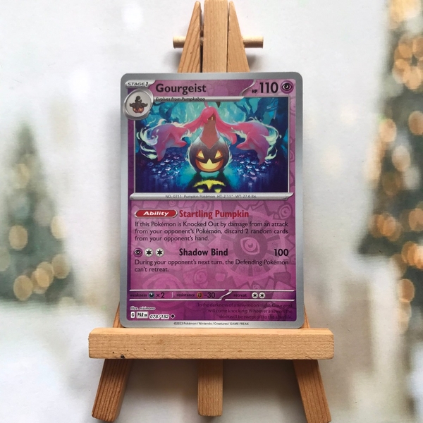 Thẻ hình Pokemon Gourgeist 078/182 - Lá bài lẻ Paradox Rift Uncommon Reverse Holo tiếng Anh chính hãng