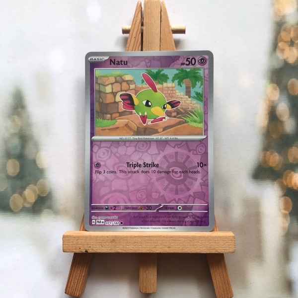 Thẻ hình Pokemon Natu 071/182 - Lá bài lẻ Scarlet & Violet: Paradox Rift Common Reverse Holo tiếng Anh chính hãng