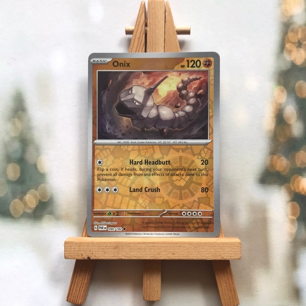 Thẻ hình Pokemon Onix 090/182 - Lá bài Scarlet & Violet: Paradox Rift Common Reverse Holo tiếng Anh chính hãng