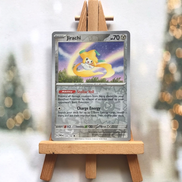 Thẻ hình Pokemon Jirachi 126/182 - Lá bài lẻ Scarlet & Violet: Paradox Rift Common Reverse Holo tiếng Anh chính hãng