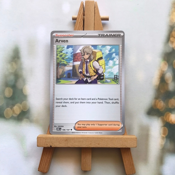 Thẻ hình Pokemon Arven 186/197 - Lá bài lẻ Obsidian Flames Uncommon Reverse Holo tiếng Anh chính hãng