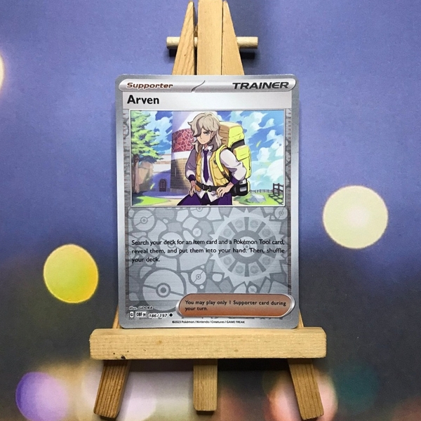 Thẻ hình Pokemon Arven 186/197 - Lá bài lẻ Obsidian Flames Uncommon Reverse Holo tiếng Anh chính hãng ảnh 2