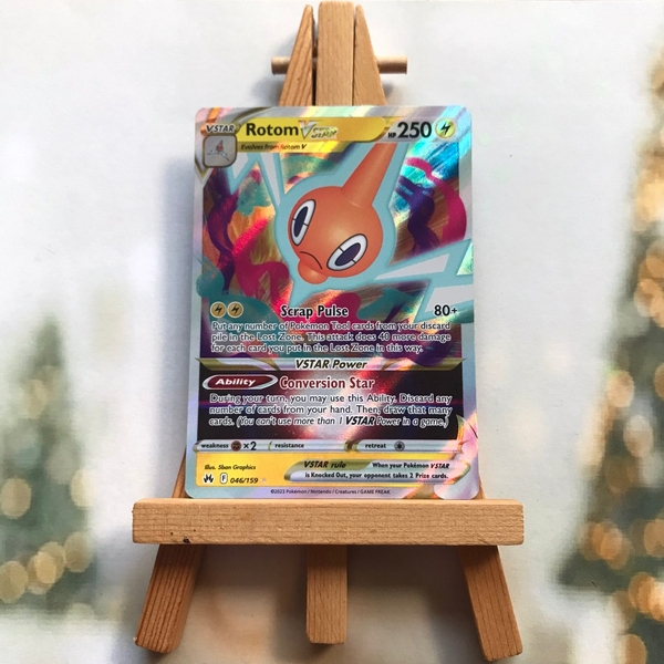 Thẻ hình Pokemon Rotom VSTAR 046/159 - Lá bài lẻ Crown Zenith Ultra Rare tiếng Anh chính hãng