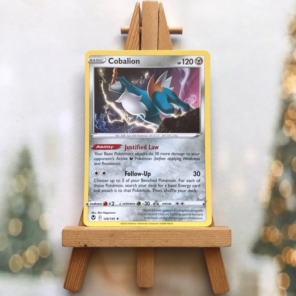 Thẻ hình Pokemon Cobalion 126/195 - Lá bài lẻ Silver Tempest Rare tiếng Anh chính hãng
