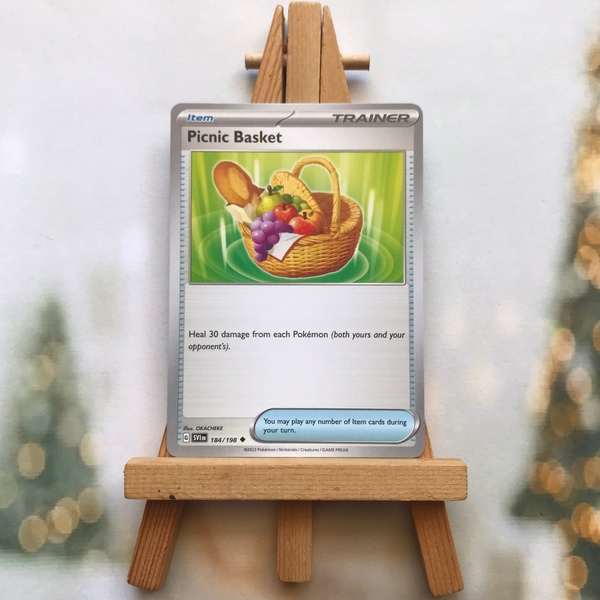 Thẻ hình Pokemon Picnic Basket 184/198 - Lá bài Scarlet & Violet Base Set Uncommon Reverse Holo tiếng Anh chính hãng ảnh 5