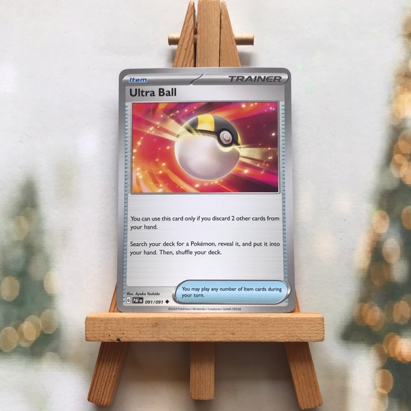 Thẻ hình Pokemon Ultra Ball 091/091 - Lá bài lẻ Paldean Fates Uncommon Reverse Holo tiếng Anh chính hãng ảnh 3