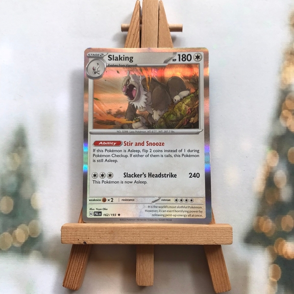 Thẻ hình Pokemon Slaking 162/193 - Lá bài lẻ Paldea Evolved Uncommon Reverse Holo tiếng Anh chính hãng
