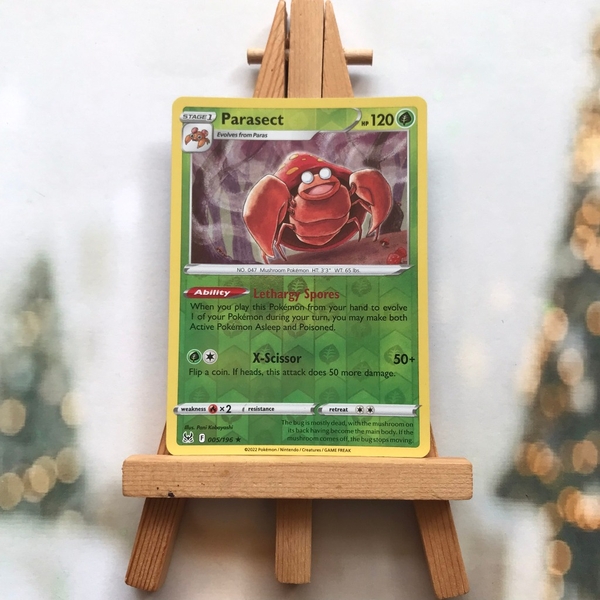 Thẻ hình Pokemon Parasect 005/196 - Lá bài lẻ Lost Origin Rare Reverse Holo tiếng Anh chính hãng