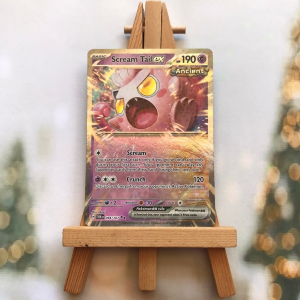 Thẻ hình Pokemon Scream Tail ex 094/167 - Lá bài Scarlet & Violet: Twilight Masquerade Ultra Rare tiếng Anh chính hãng