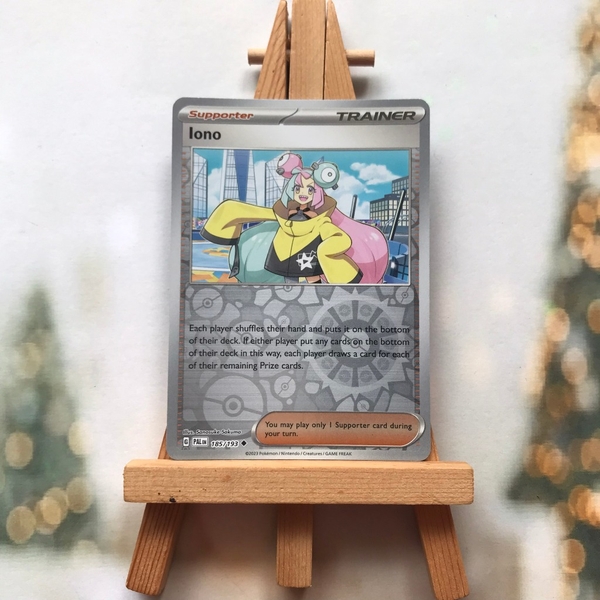 Thẻ hình Pokemon Iono 185/193 - Lá bài Scarlet & Violet: Paldea Evolved Uncommon Reverse Holo Promo tiếng Anh chính hãng ảnh 5