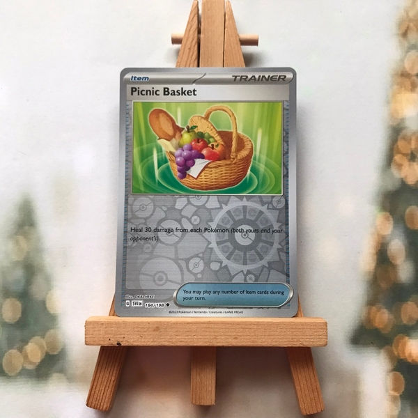 Thẻ hình Pokemon Picnic Basket 184/198 - Lá bài Scarlet & Violet Base Set Uncommon Reverse Holo tiếng Anh chính hãng ảnh 2