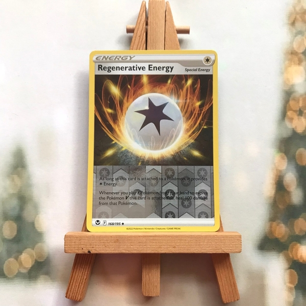 Thẻ Pokemon Regenerative Energy 168/195 - Lá bài Silver Tempest Uncommon Reverse Holo tiếng Anh chính hãng ảnh 2