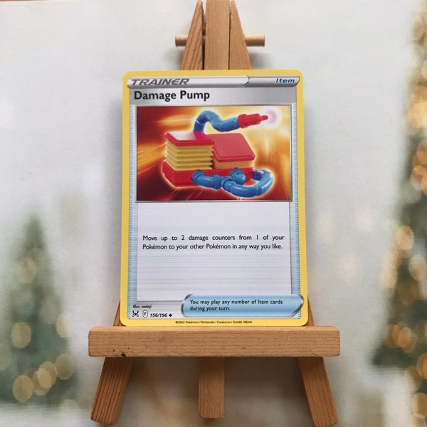 Thẻ hình Pokemon Damage Pump 156/196 - Lá bài lẻ Lost Origin Uncommon Reverse Holo tiếng Anh chính hãng