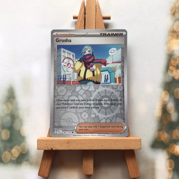 Thẻ hình Pokemon Grusha 184/193 - Lá bài Scarlet & Violet: Paldea Evolved Uncommon Reverse Holo tiếng Anh chính hãng