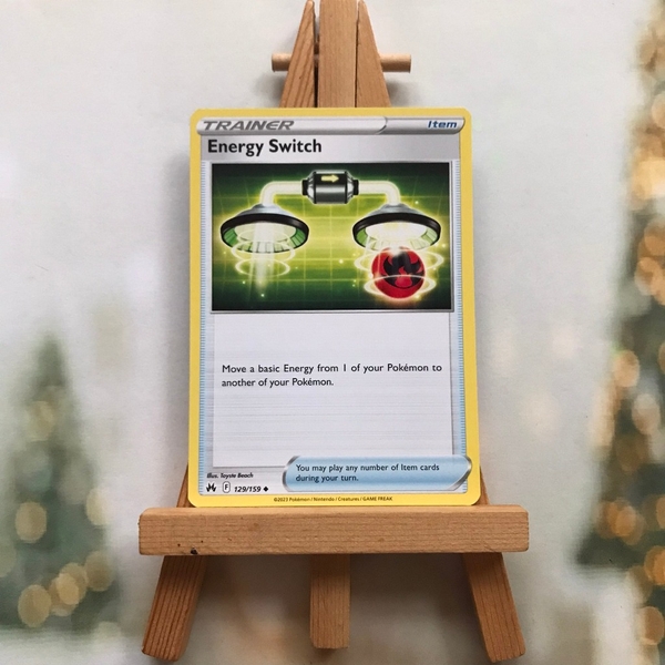 Thẻ hình Pokemon Energy Switch 129/159 - Lá bài Sword & Shield: Crown Zenith Uncommon Reverse Holo tiếng Anh ảnh 2