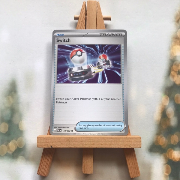 Thẻ hình Pokemon Switch 194/198 - Lá bài Scarlet & Violet Base Set Common Reverse Holo tiếng Anh chính hãng ảnh 2