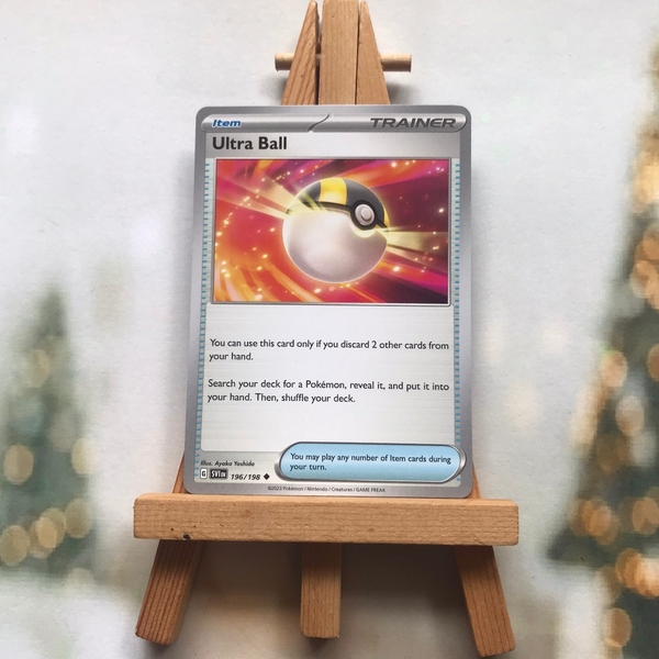 Thẻ hình Pokemon Ultra Ball 196/198 - Lá bài Scarlet & Violet Base Set Uncommon Reverse Holo tiếng Anh chính hãng ảnh 2