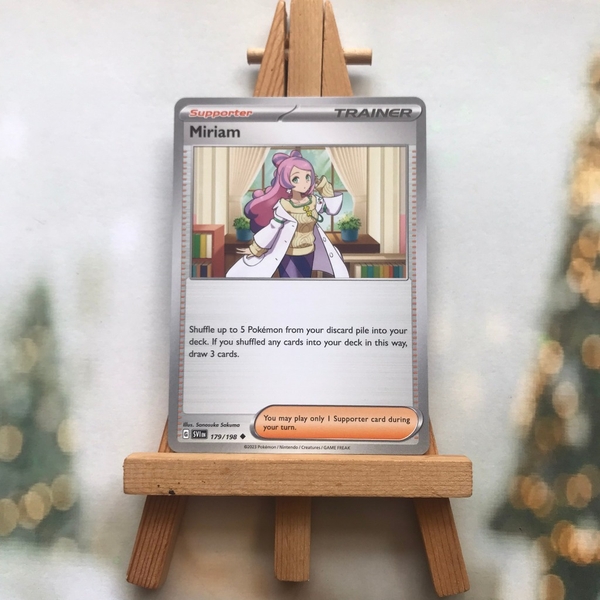 Thẻ hình Pokemon Miriam 179/198 - Lá bài Scarlet & Violet Base Set Uncommon Reverse Holo tiếng Anh chính hãng ảnh 3