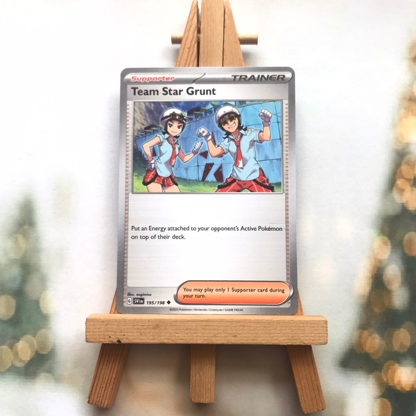 Thẻ hình Pokemon Team Star Grunt 195/198 - Lá bài lẻ Scarlet & Violet Base Set Uncommon tiếng Anh chính hãng
