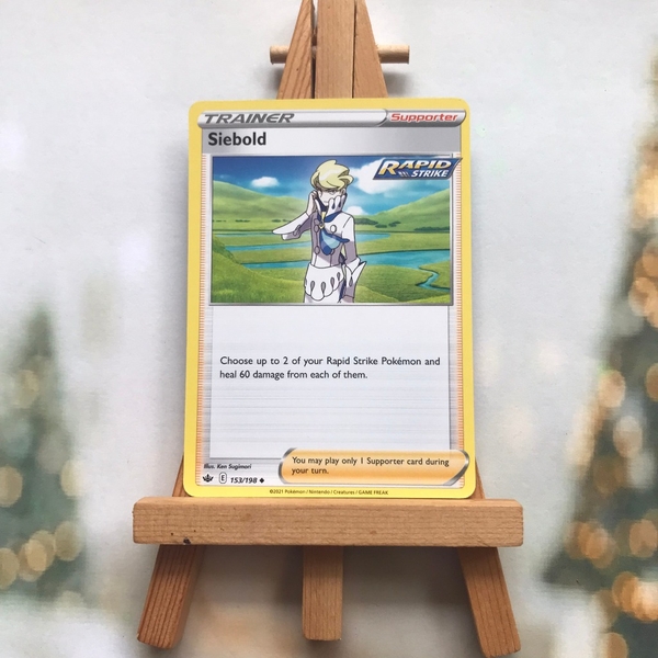 Thẻ hình Pokemon Siebold 153/198 - Lá bài lẻ Sword & Shield: Chilling Reign Uncommon tiếng Anh chính hãng