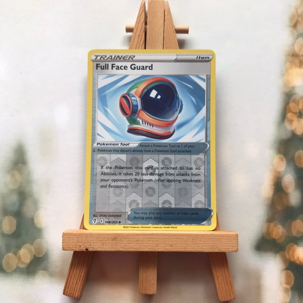 Thẻ hình Pokemon Full Face Guard 148/203 - Lá bài lẻ Evolving Skies Uncommon Reverse Holo tiếng Anh chính hãng ảnh 4