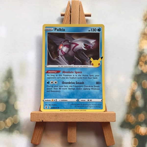 Thẻ hình Pokemon Palkia 4/25 - Lá bài lẻ 25th Celebrations Holo Rare tiếng Anh chính hãng