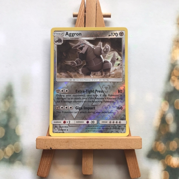 Thẻ hình Pokemon Aggron 125/214 - Lá bài lẻ Sun & Moon: Unbroken Bonds Reverse Holo tiếng Anh chính hãng