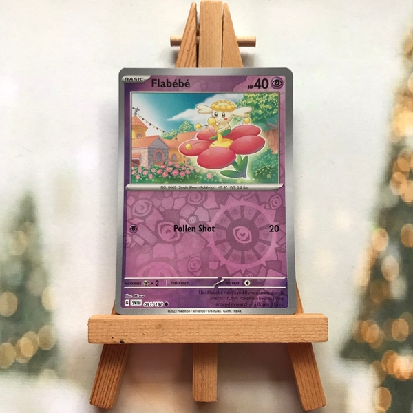Thẻ hình Pokemon Flabebe 091/198 - Lá bài lẻ Scarlet & Violet Base Set Reverse Holo tiếng Anh chính hãng
