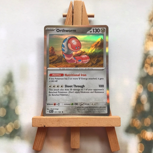 Thẻ hình Pokemon Orthworm 151/193 - Lá bài lẻ Scarlet&Violet Paldea Evolved Holo Rare Reverse Holo tiếng Anh chính hãng ảnh 2