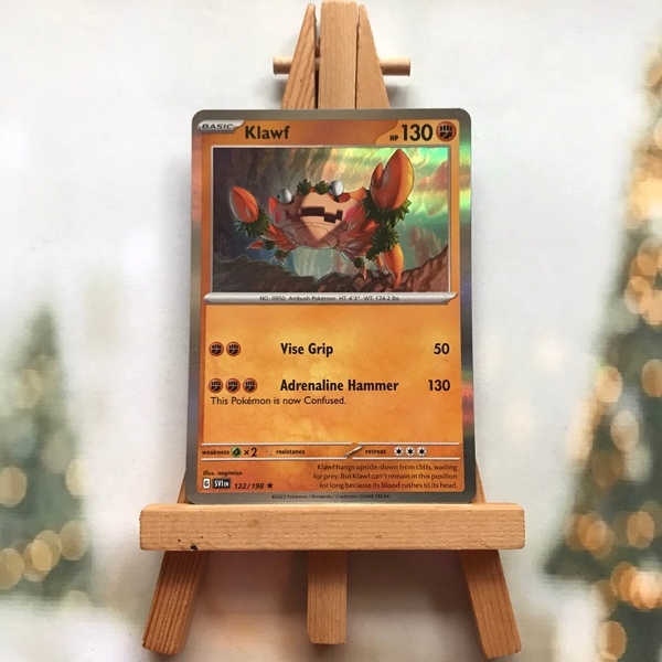 Thẻ hình Pokemon Klawf 122/198 - Lá bài lẻ Scarlet & Violet Base Set Holo Rare Reverse Holo tiếng Anh chính hãng ảnh 6