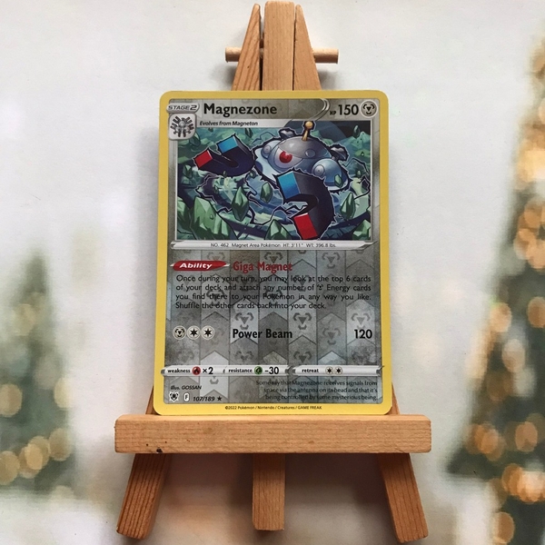 Thẻ hình Pokemon Magnezone 107/189 - Lá bài lẻ Sword & Shield: Astral Radiance Reverse Holo tiếng Anh chính hãng