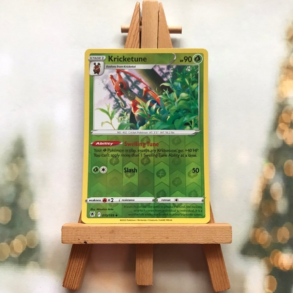 Thẻ hình Pokemon Kricketune 010/189 - Lá bài lẻ Sword & Shield: Astral Radiance Reverse Holo tiếng Anh chính hãng