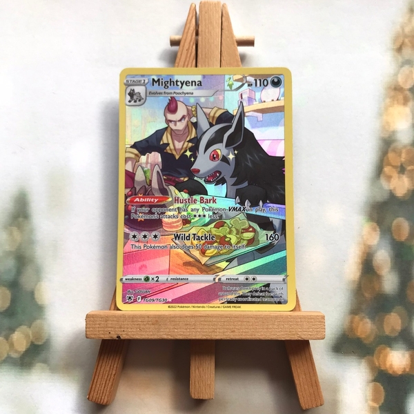 Thẻ hình Pokemon Mightyena TG09/TG30 - Lá bài lẻ Sword & Shield: Astral Radiance Holo Rare tiếng Anh chính hãng
