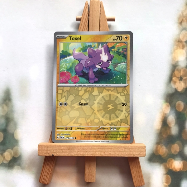 Thẻ hình Pokemon Toxel 071/198 - Lá bài lẻ Scarlet & Violet Base Set Common Reverse Holo tiếng Anh chính hãng