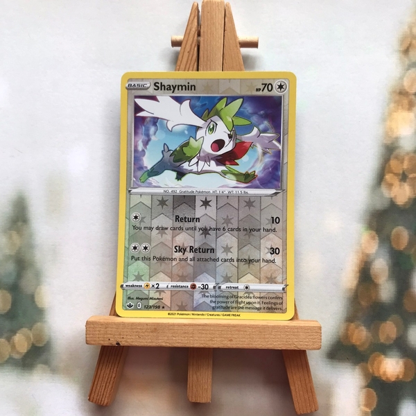 Thẻ hình Pokemon Shaymin 123/198 - Lá bài lẻ Chilling Reign Reverse Holo tiếng Anh chính hãng