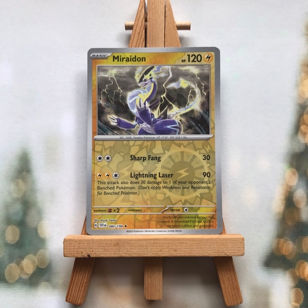 Thẻ hình Pokemon Miraidon 080/198 - Lá bài lẻ Scarlet & Violet Holo Rare Reverse Holo tiếng Anh chính hãng ảnh 3