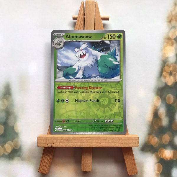 Thẻ hình Pokemon Abomasnow 011/193 - Lá bài Scarlet & Violet: Paldea Evolved Holo Rare Reverse Holo tiếng Anh chính hãng ảnh 2